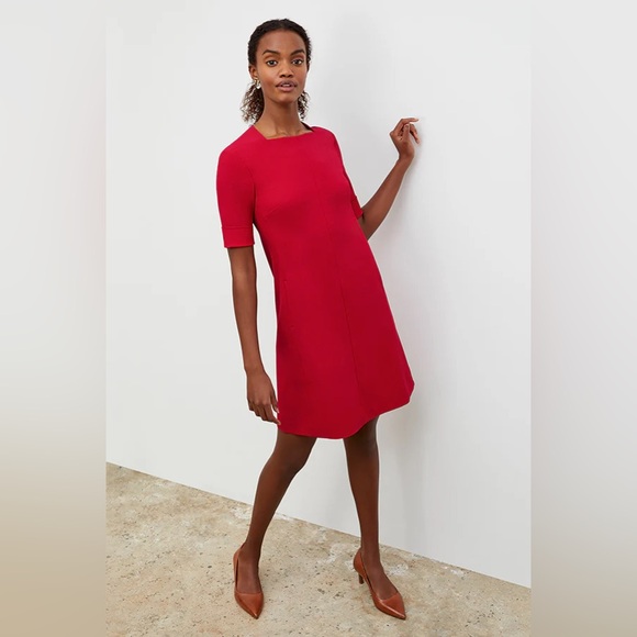 MM LaFleur “Emily” Work Dress in Red 6 - Picture 1 of 5